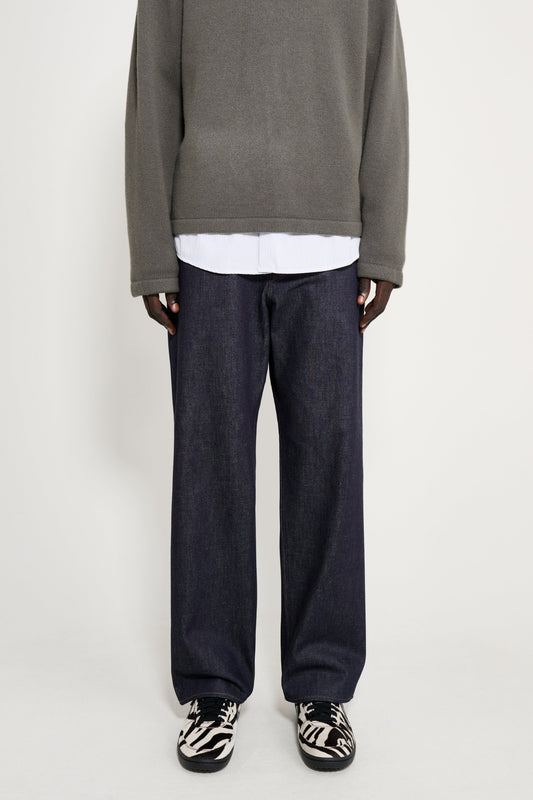 Stone Island Denim Research Loose Leg Jeans Raw Indigo