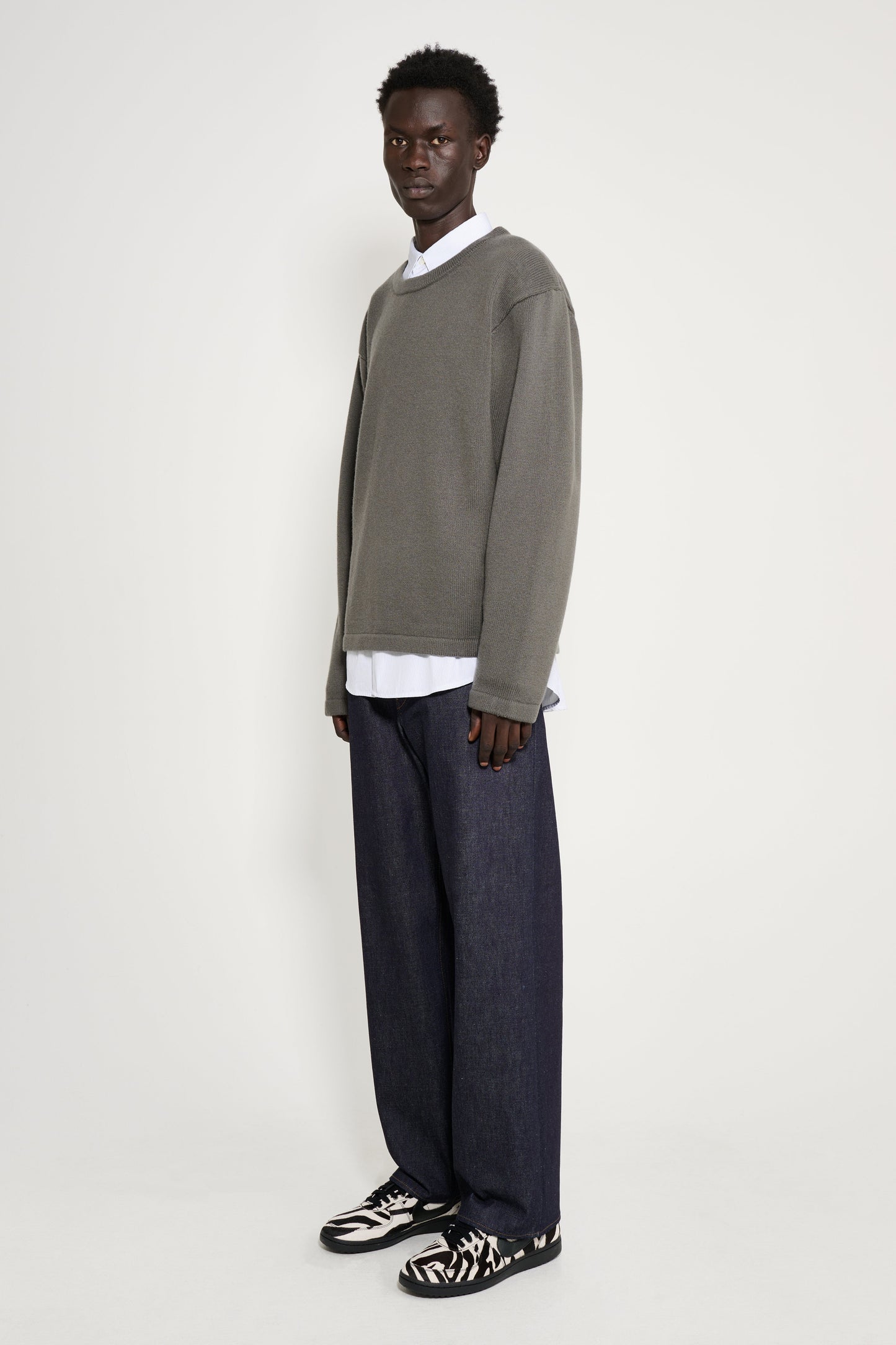 Stone Island Denim Research Loose Leg Jeans Raw Indigo