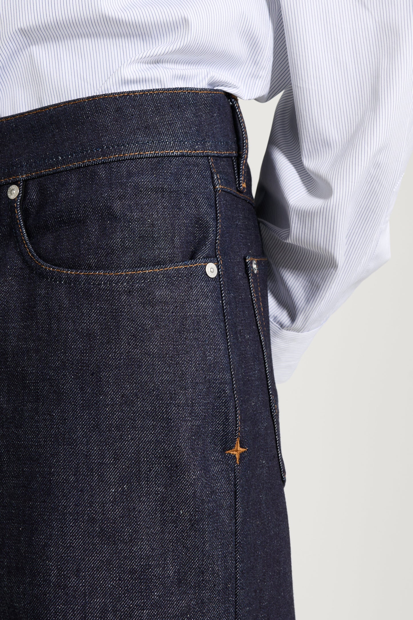 Stone Island Denim Research Loose Leg Jeans Raw Indigo