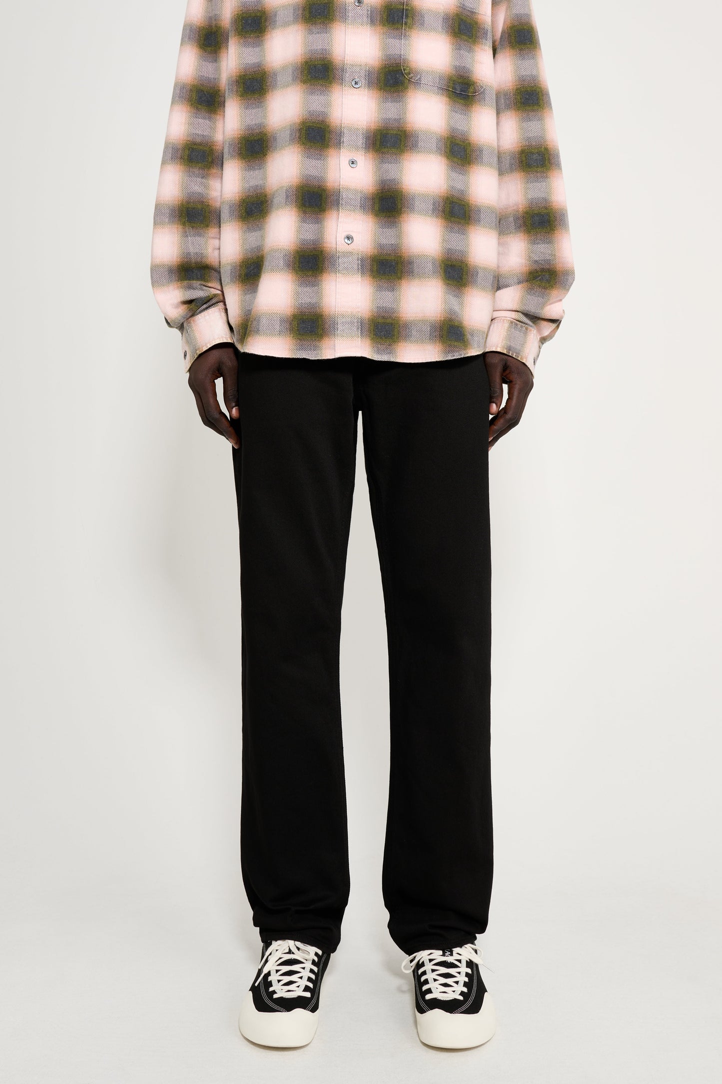 Stone Island Denim Research Straight Leg Jeans Bull Denim-TC Black