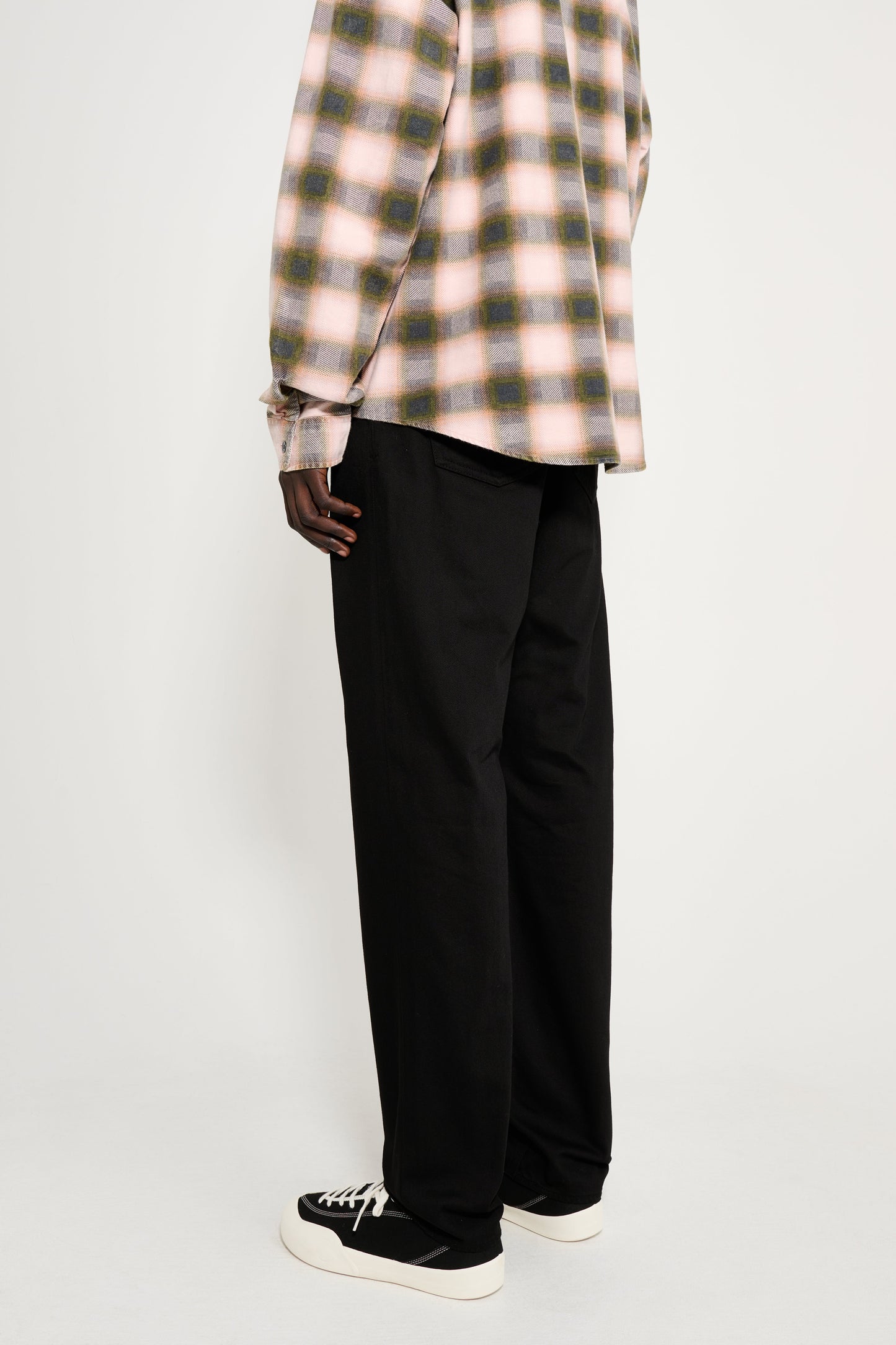 Stone Island Denim Research Straight Leg Jeans Bull Denim-TC Black