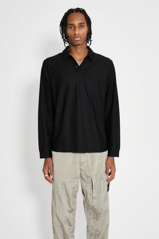 Stone Island Ghost Polo Shirt M/Lunga Black