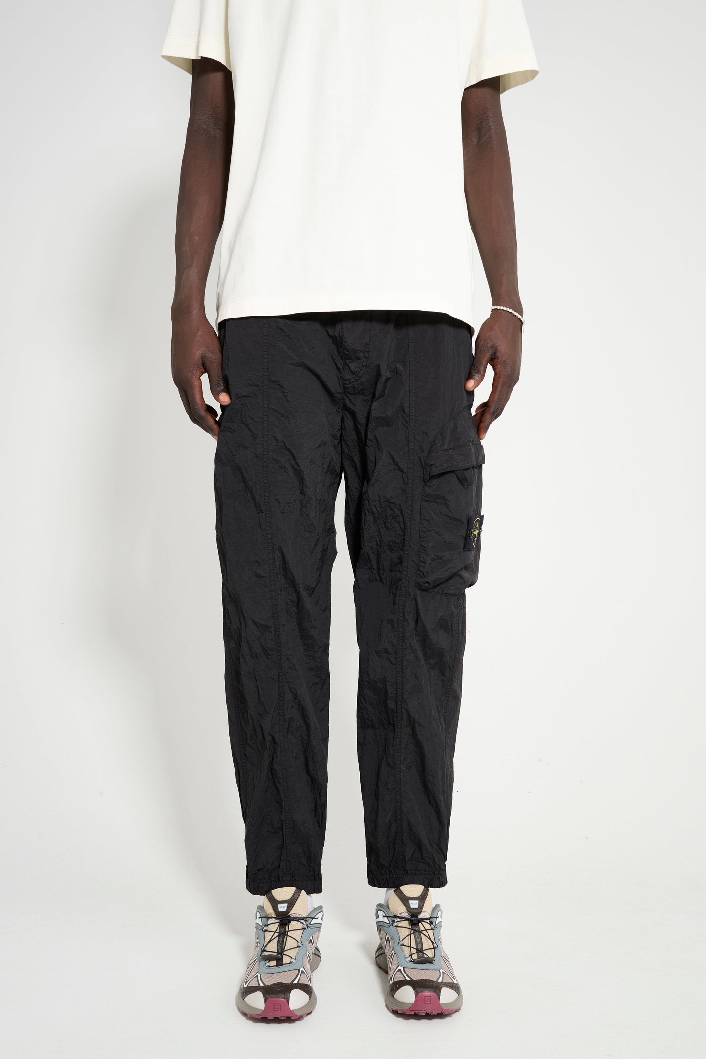 Stone Island Nylon Cargo Pants Black