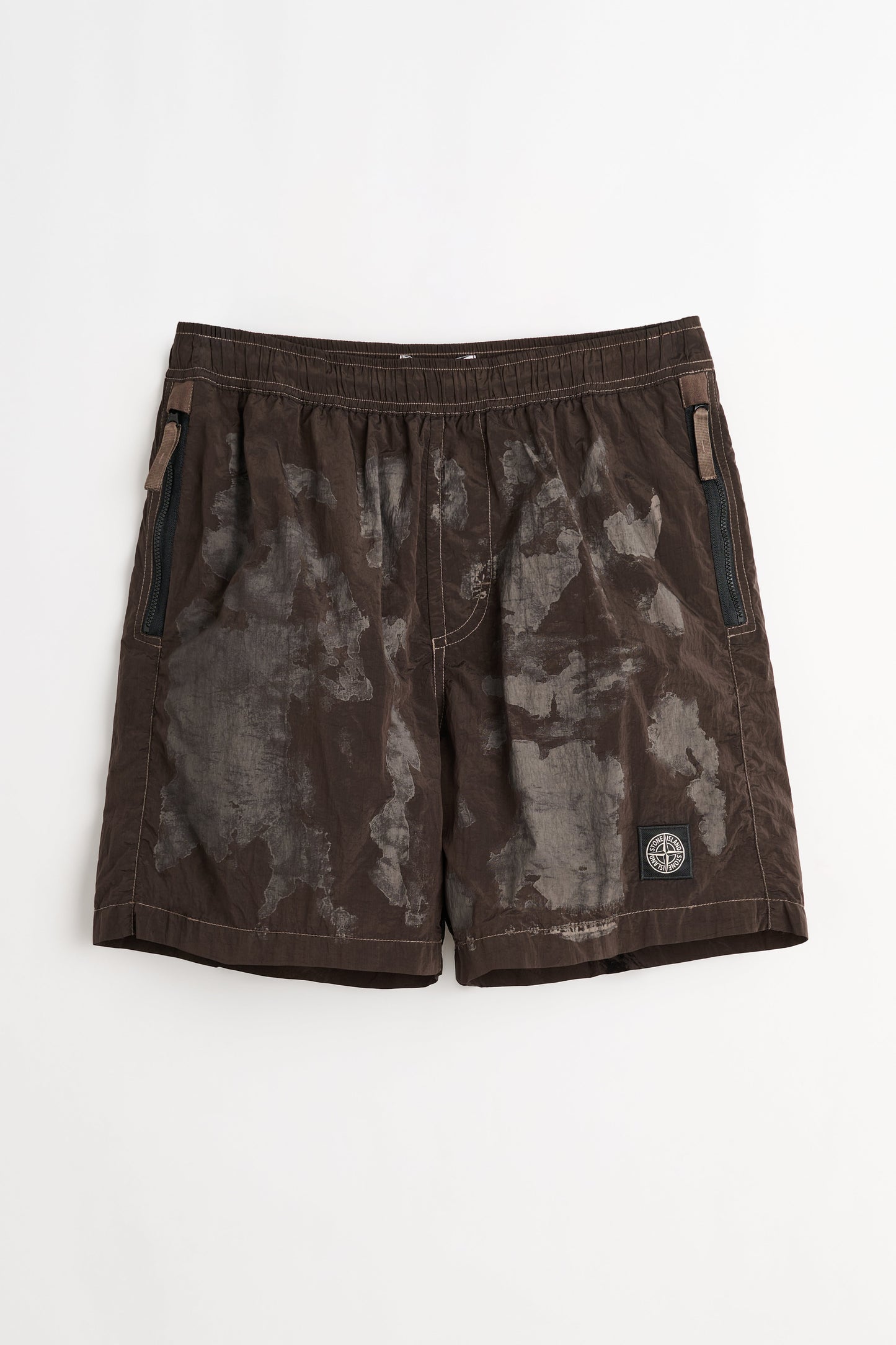 Stone Island Camo Shorts Military Green