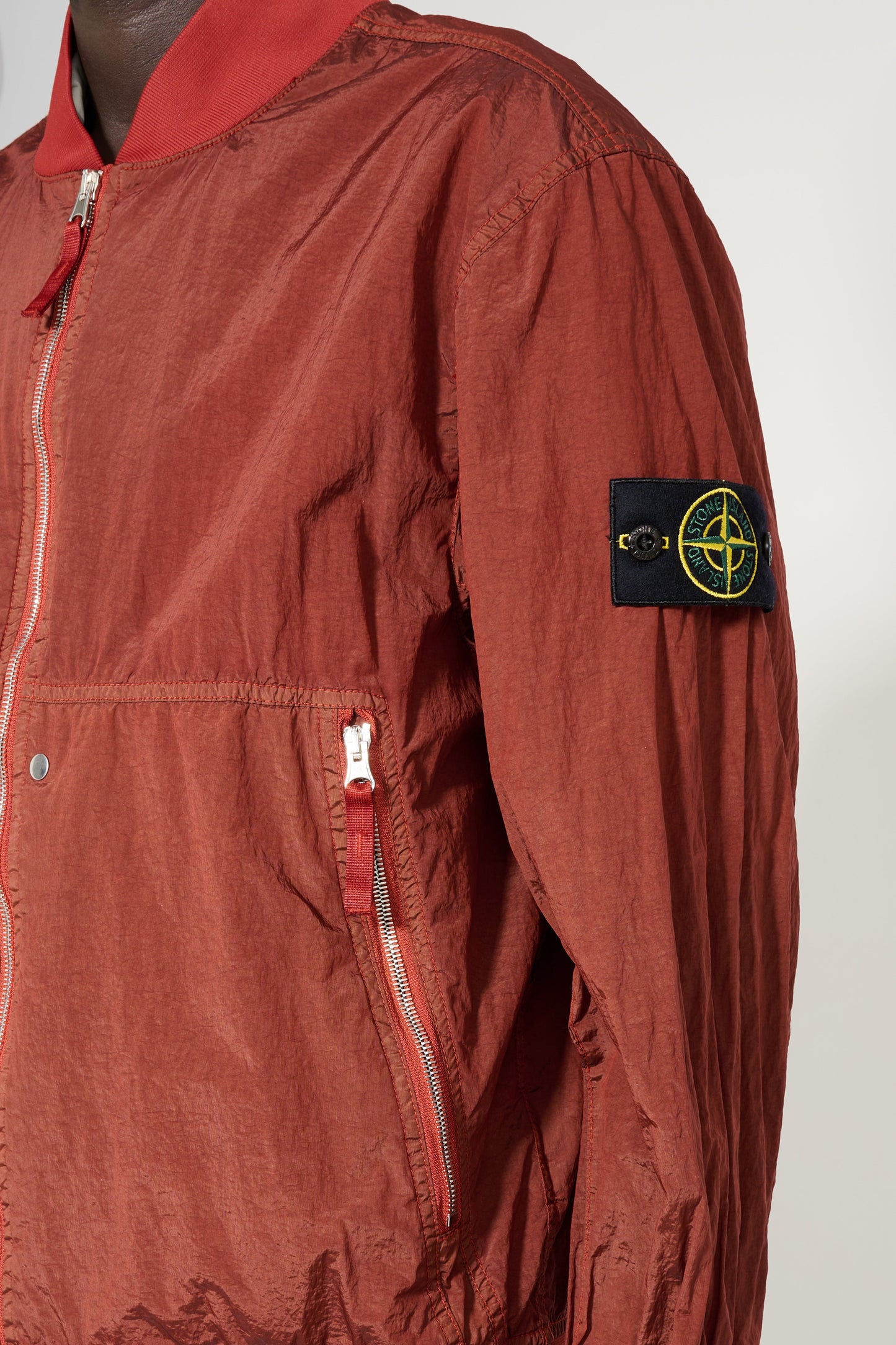 Stone Island Nylon Metal Bomber Jacket Copper