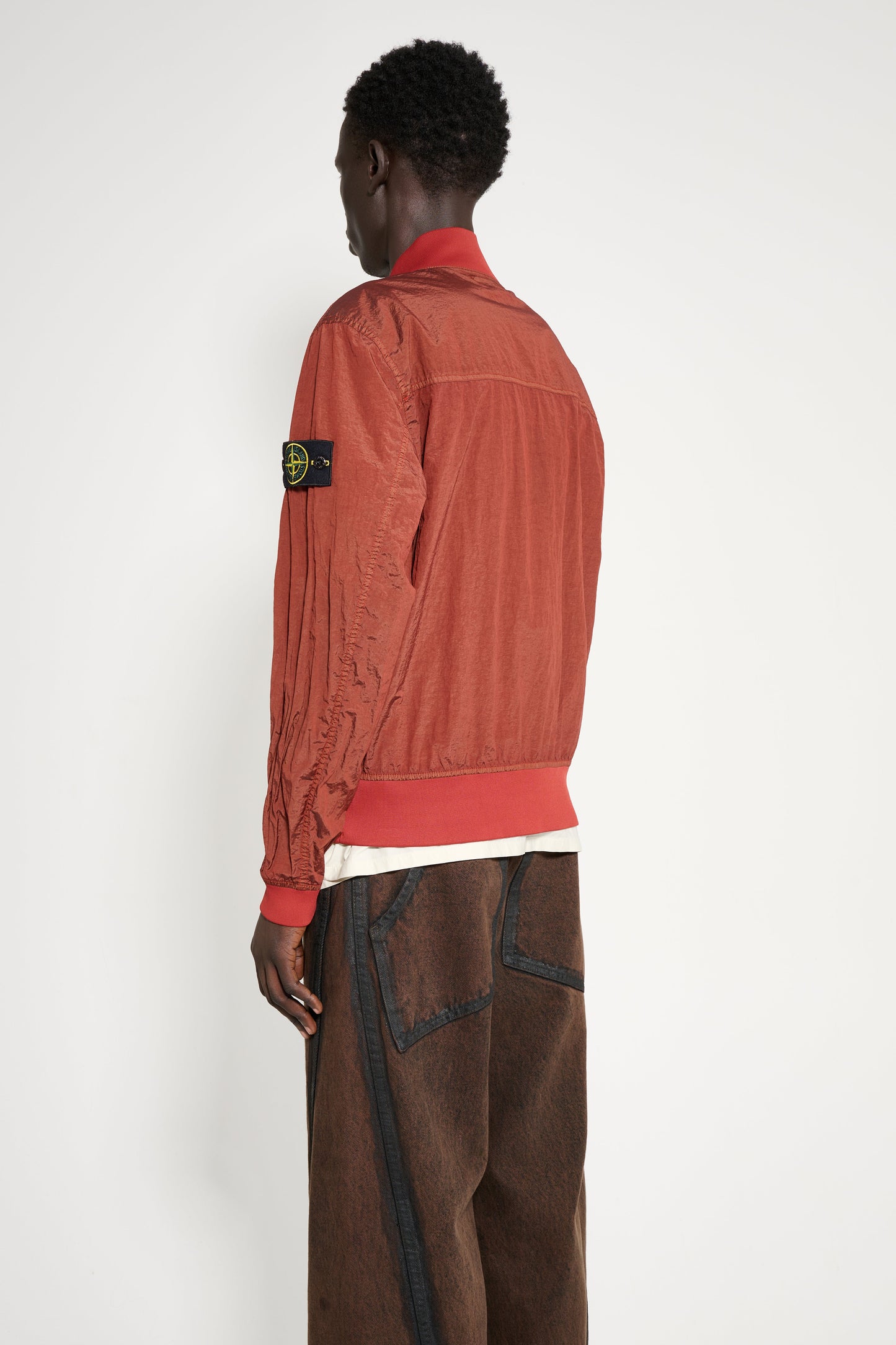 Stone Island Nylon Metal Bomber Jacket Copper