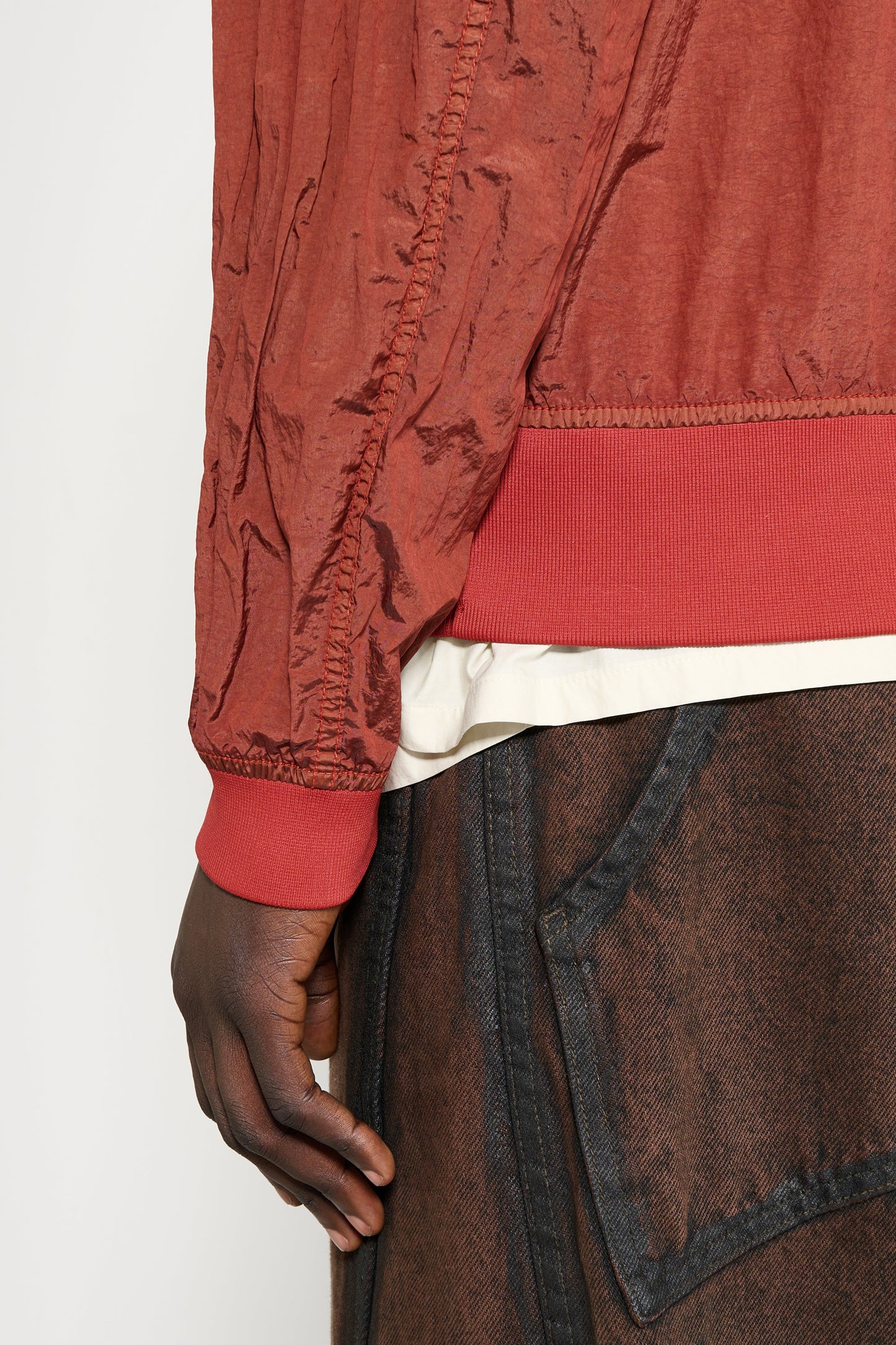 Stone Island Nylon Metal Bomber Jacket Copper