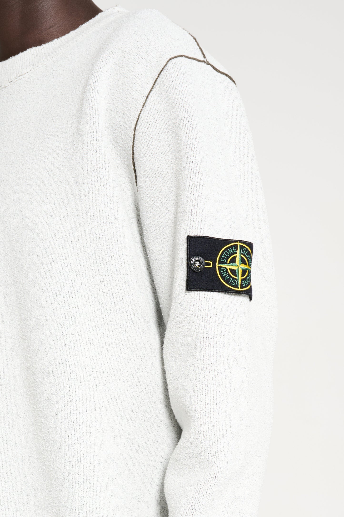 Stone Island Double Face Crew Neck Sweater Ivory