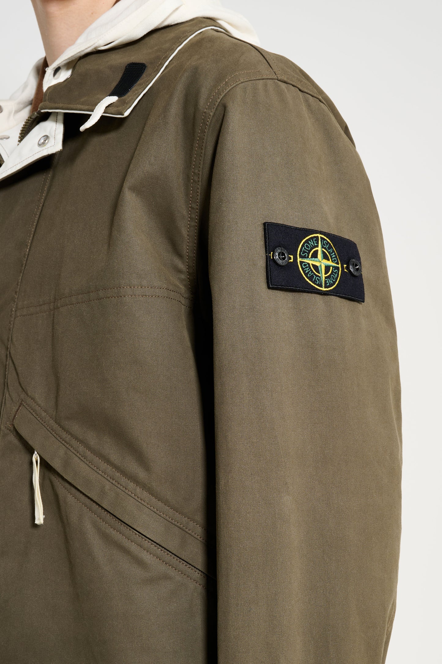 Stone Island Hooded Compass Jacket Military Green