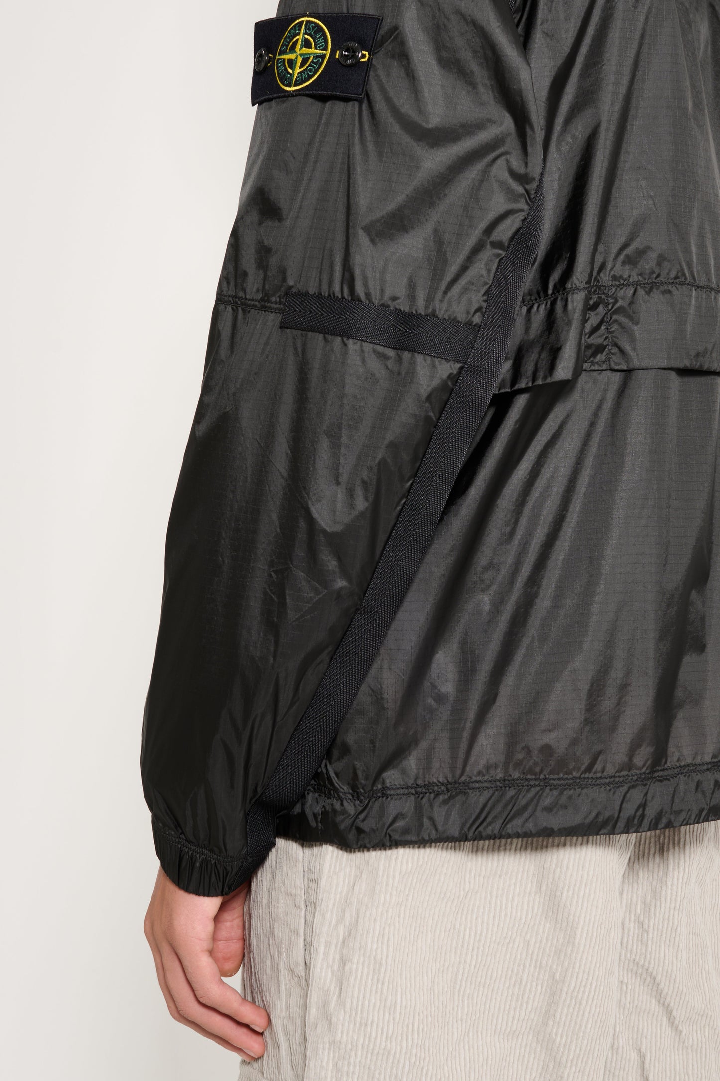 Stone Island Ripstop Light Hooded Jacket Lead Grey