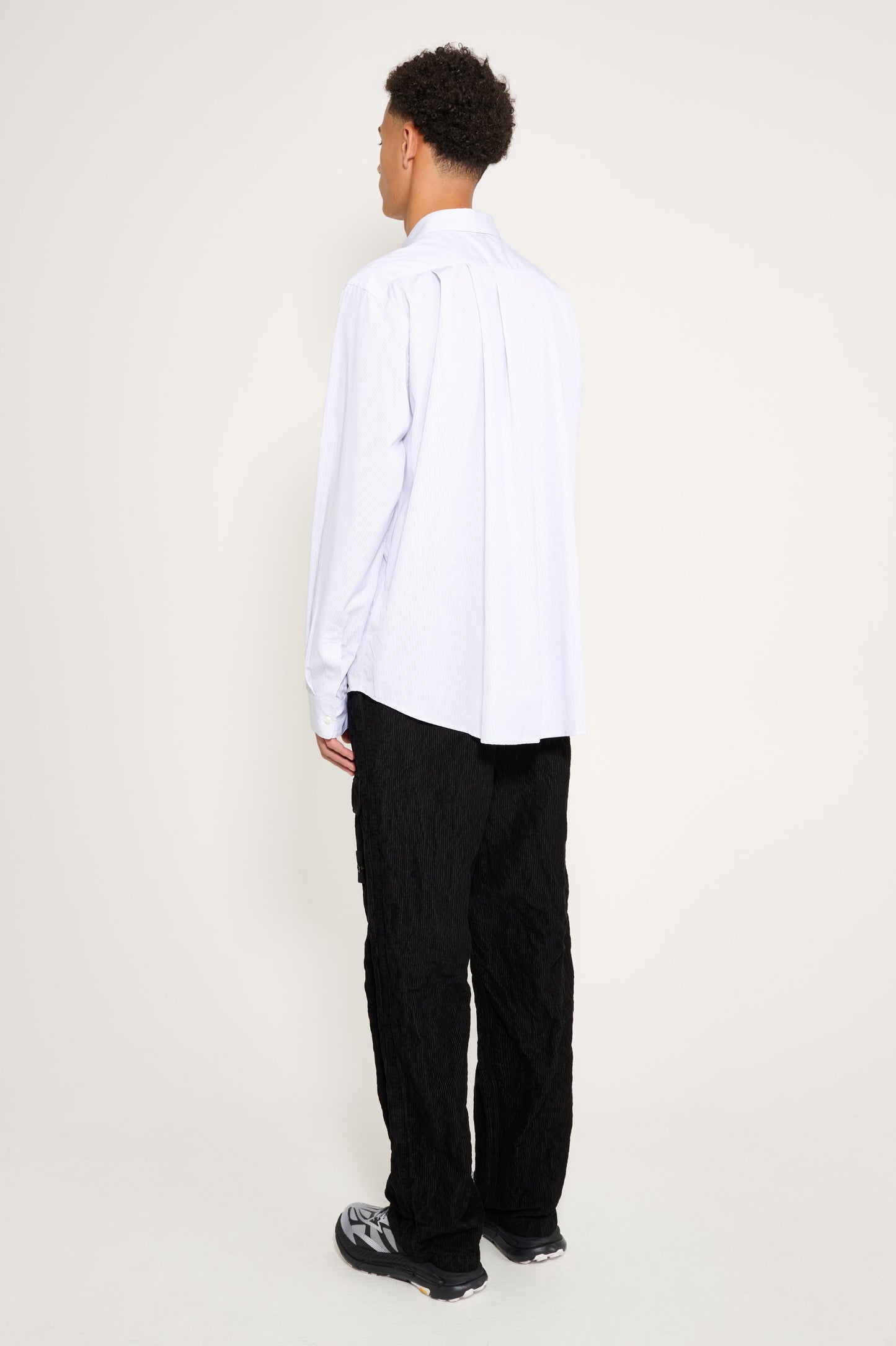 Stone Island Wrinkled Corduroy 500-TC Cargo Trousers Black