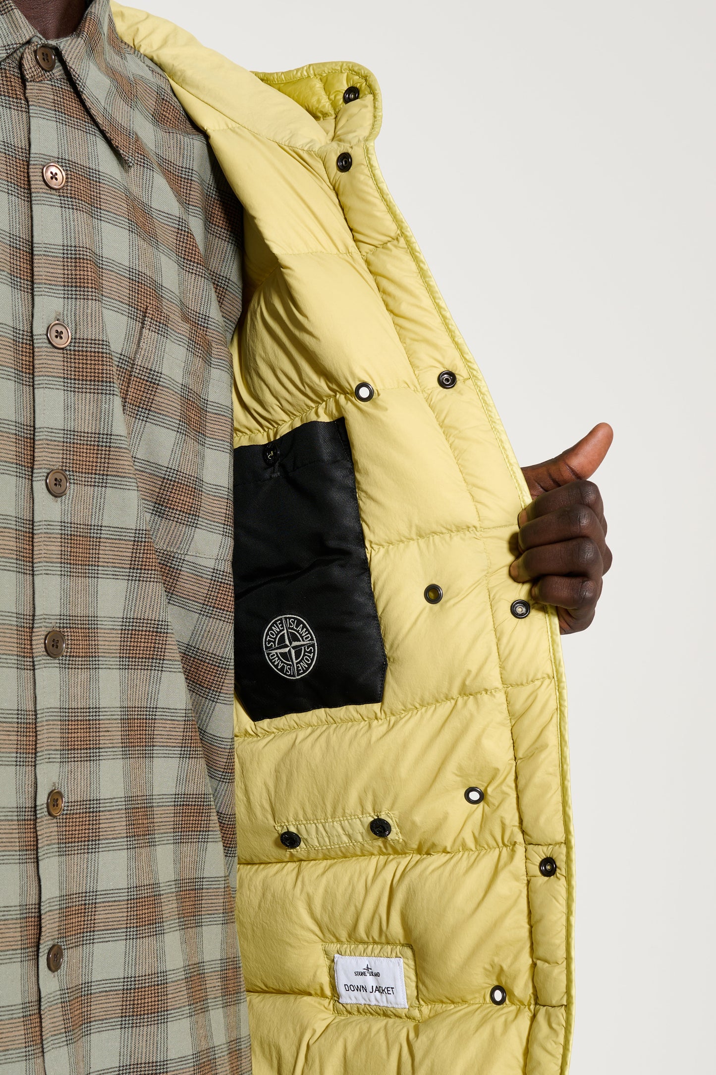 Stone Island Wrinkled Corduroy 500-TC Parka Military Green