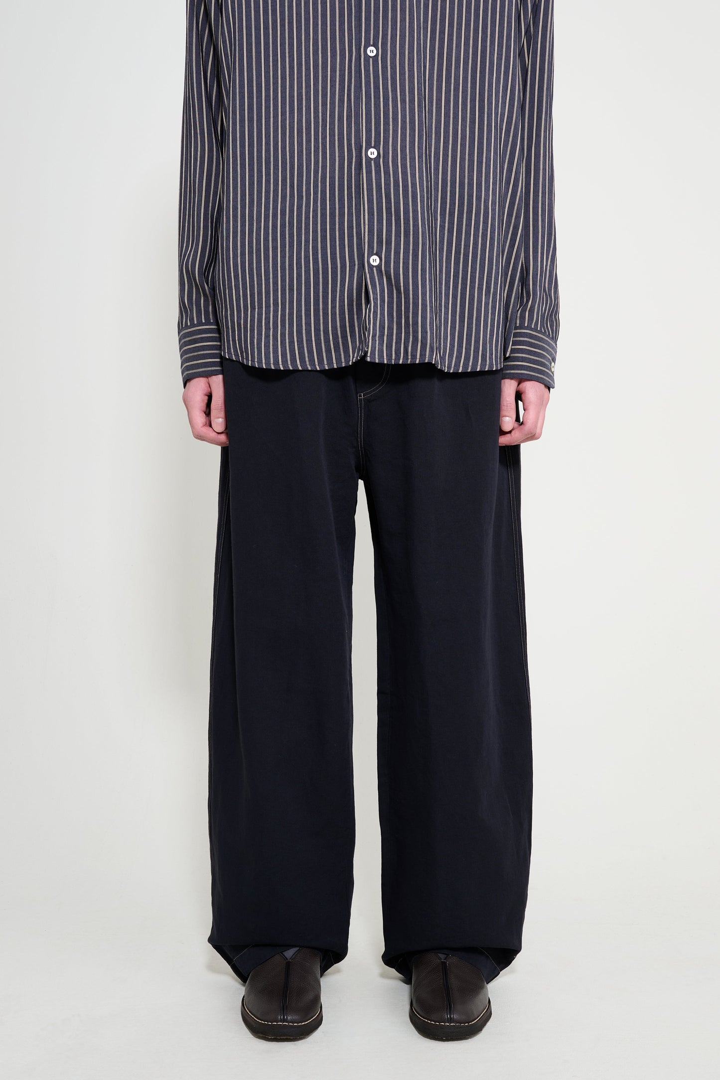 Studio Nicholson Sonny Drawstring Pants Black Grape