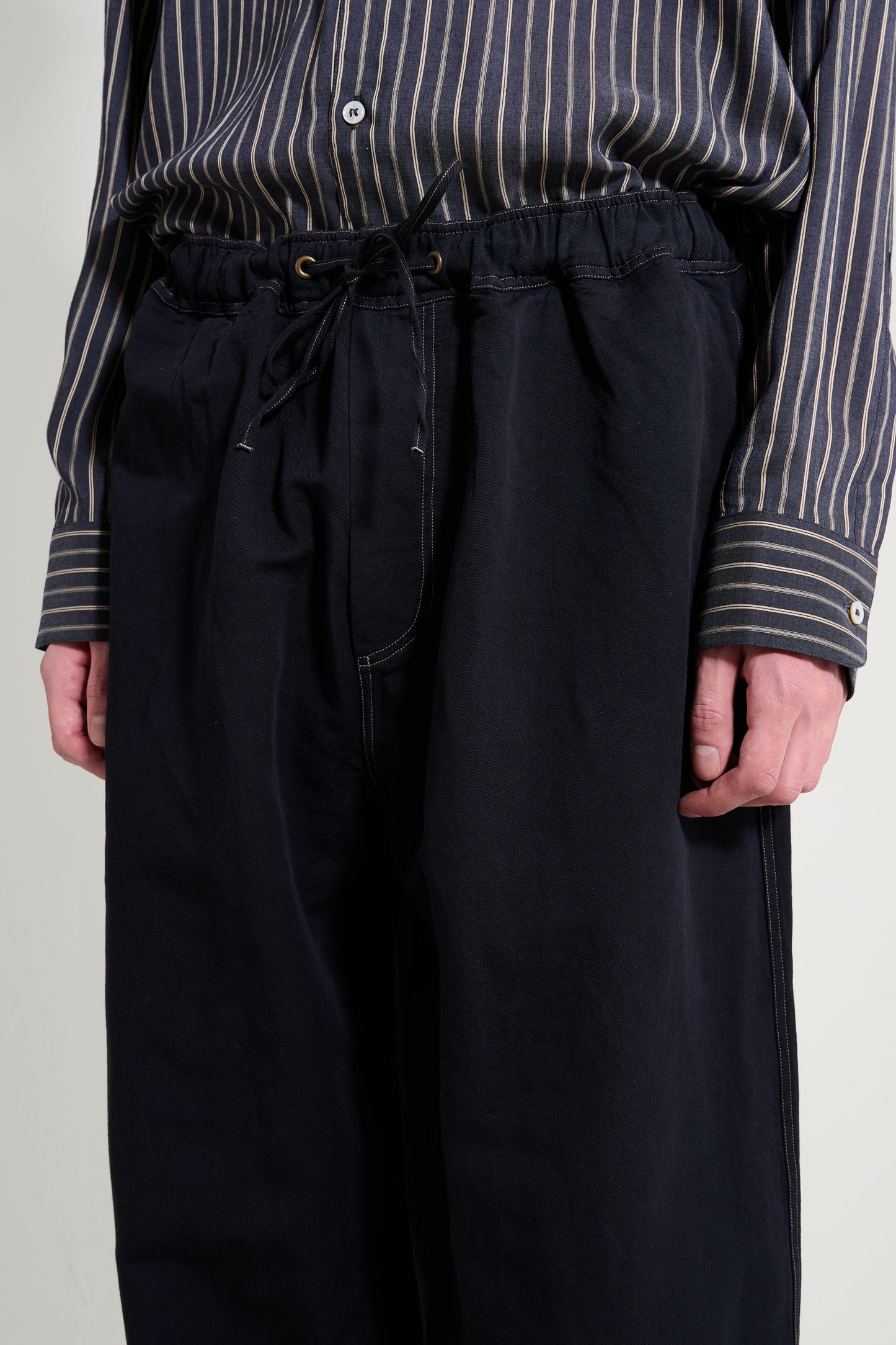 Studio Nicholson Sonny Drawstring Pants Black Grape