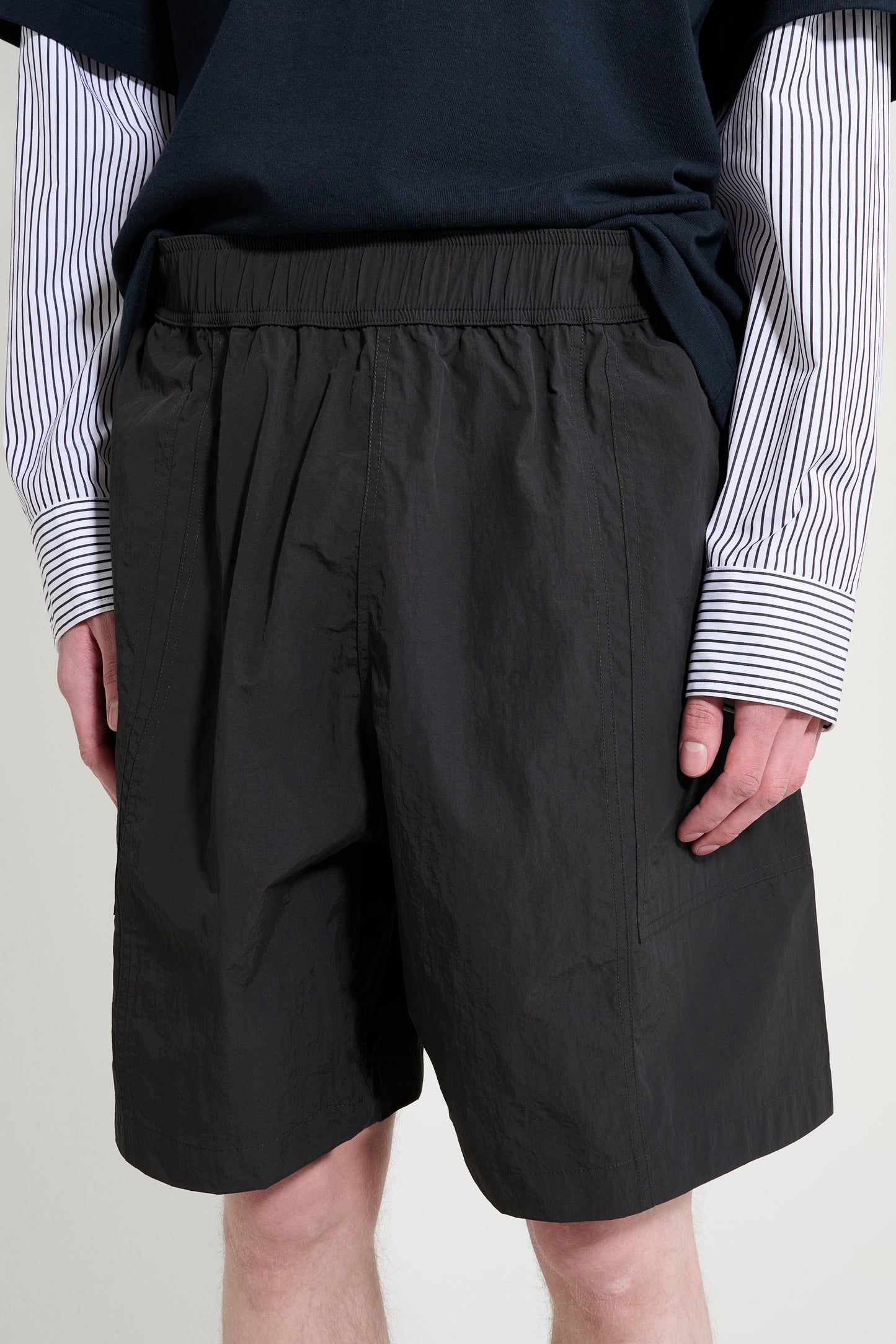 Studio Nicholson Galo Elasticated Shorts Coal