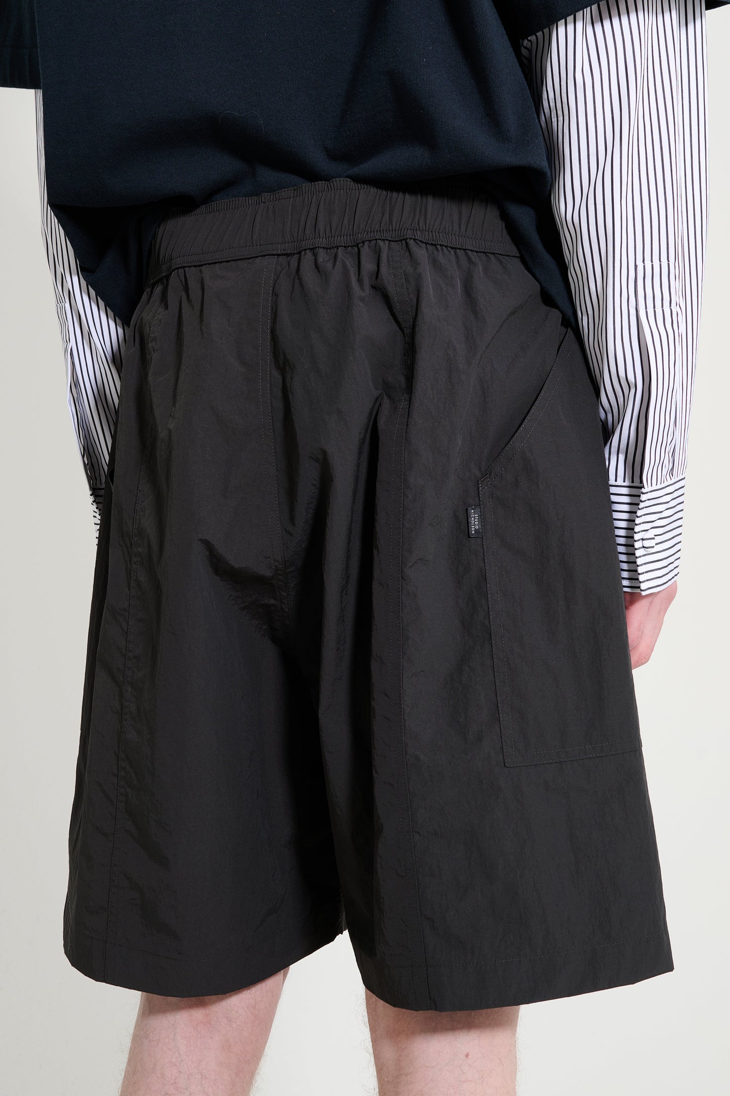 Studio Nicholson Galo Elasticated Shorts Coal