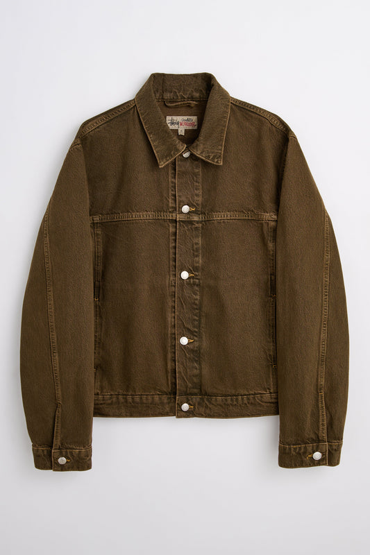 Stüssy Trucker Denim Jacket Mushroom