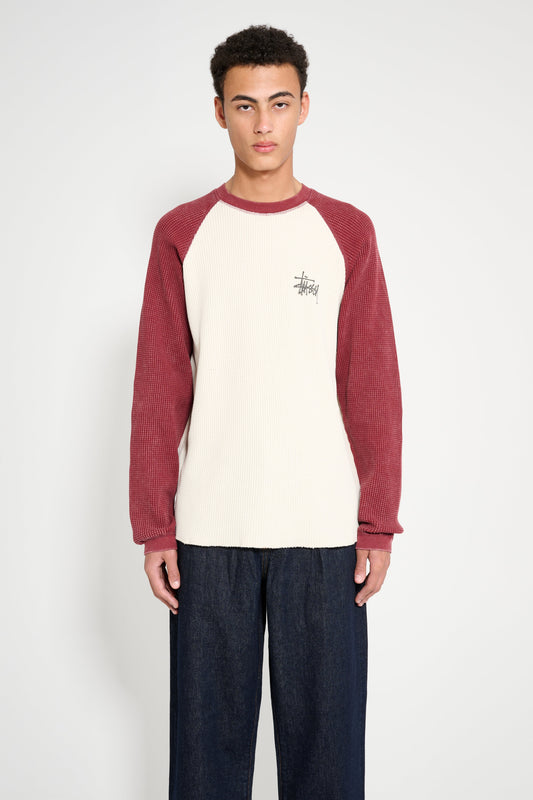 Stüssy Raglan Thermal Two Tone Off White