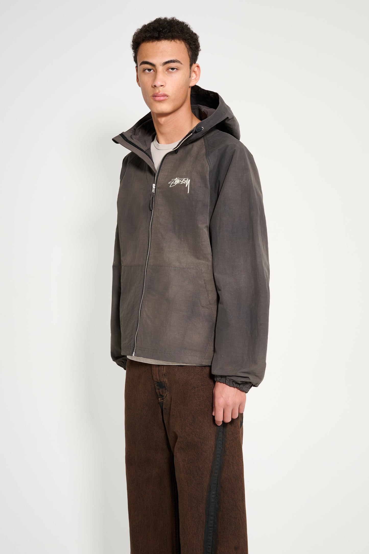 Stüssy Beach Shell Wave Dye Jacket Black