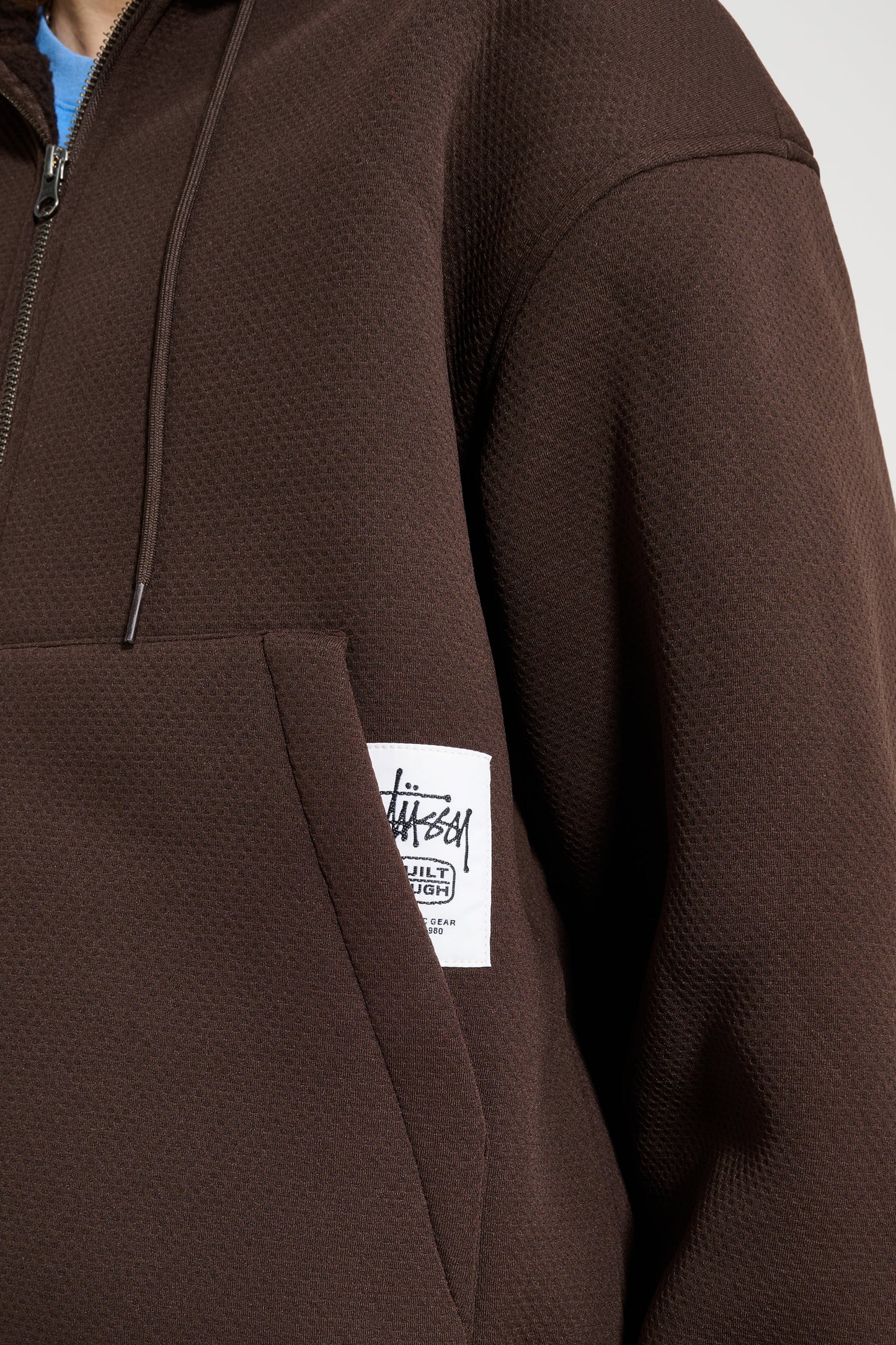 Stüssy Bonded Sherpa Lined Hood Brown
