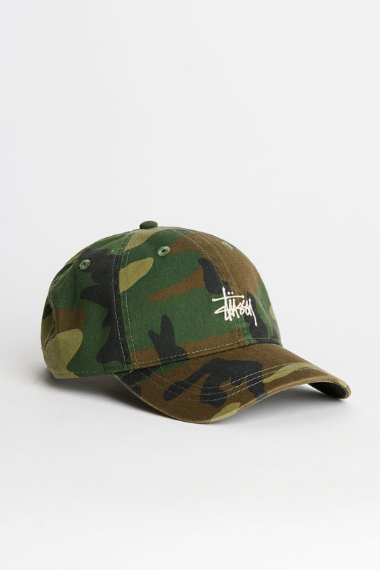 Stüssy Basic Washed Low Pro Cap Woodland Camo