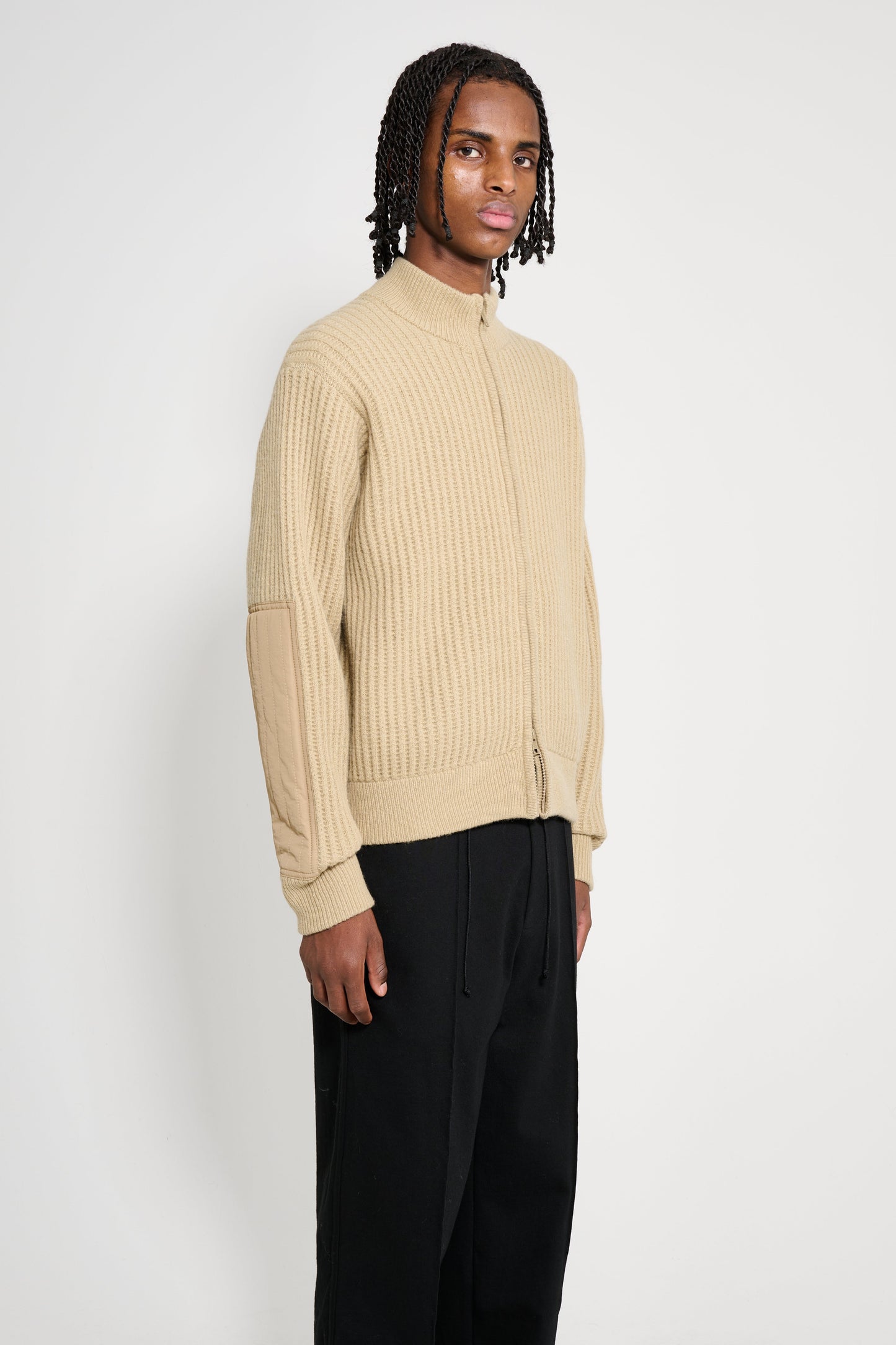 Stüssy Military Patch Zip Sweater Sand