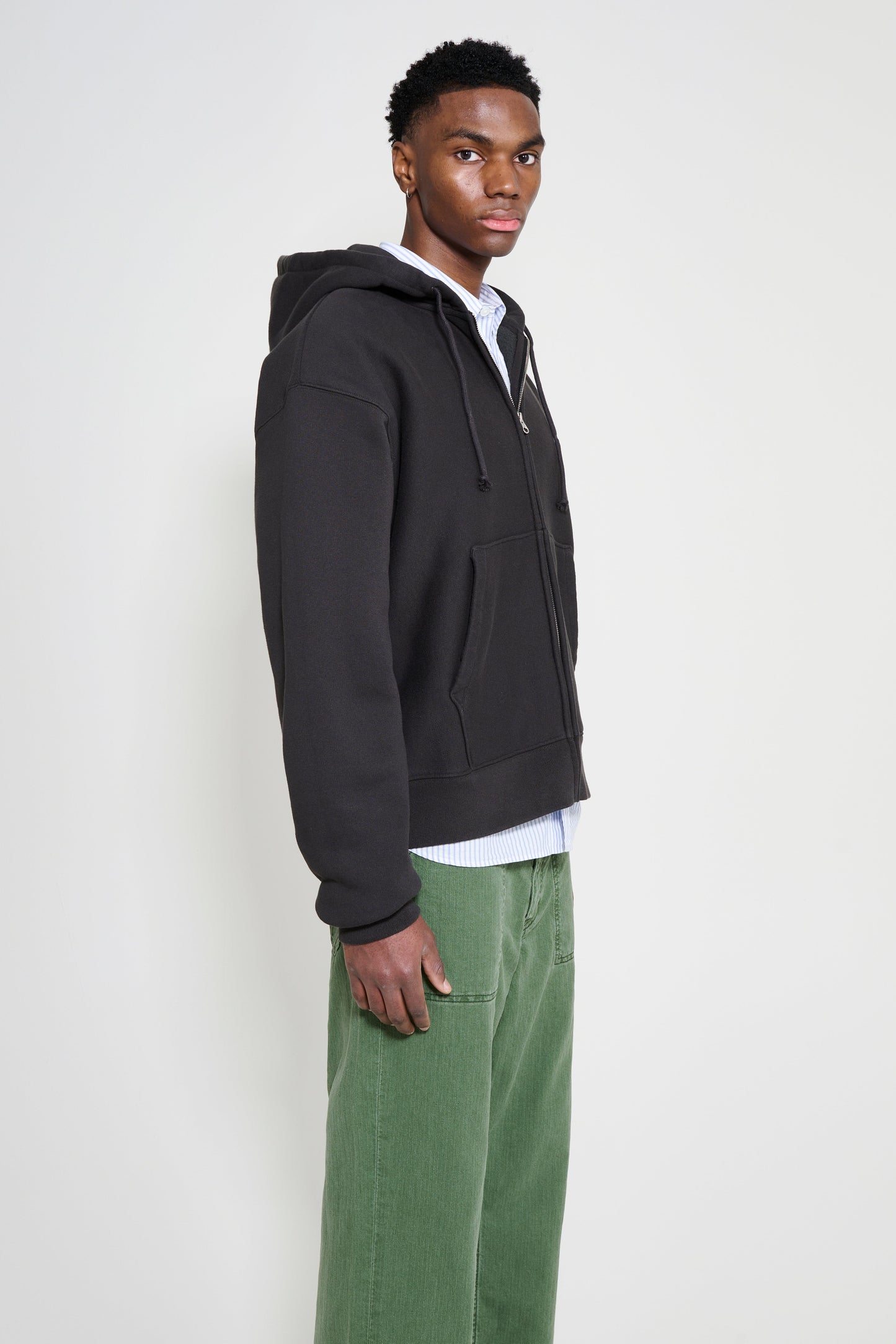 Stüssy Basic Diamond Zip Hood Black