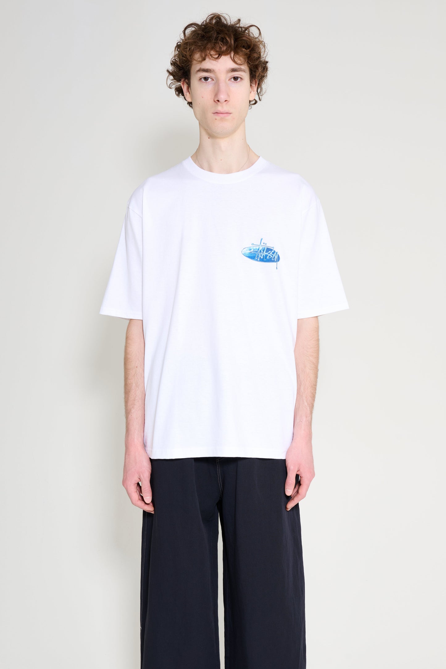 Stüssy Wave Oval Tee White