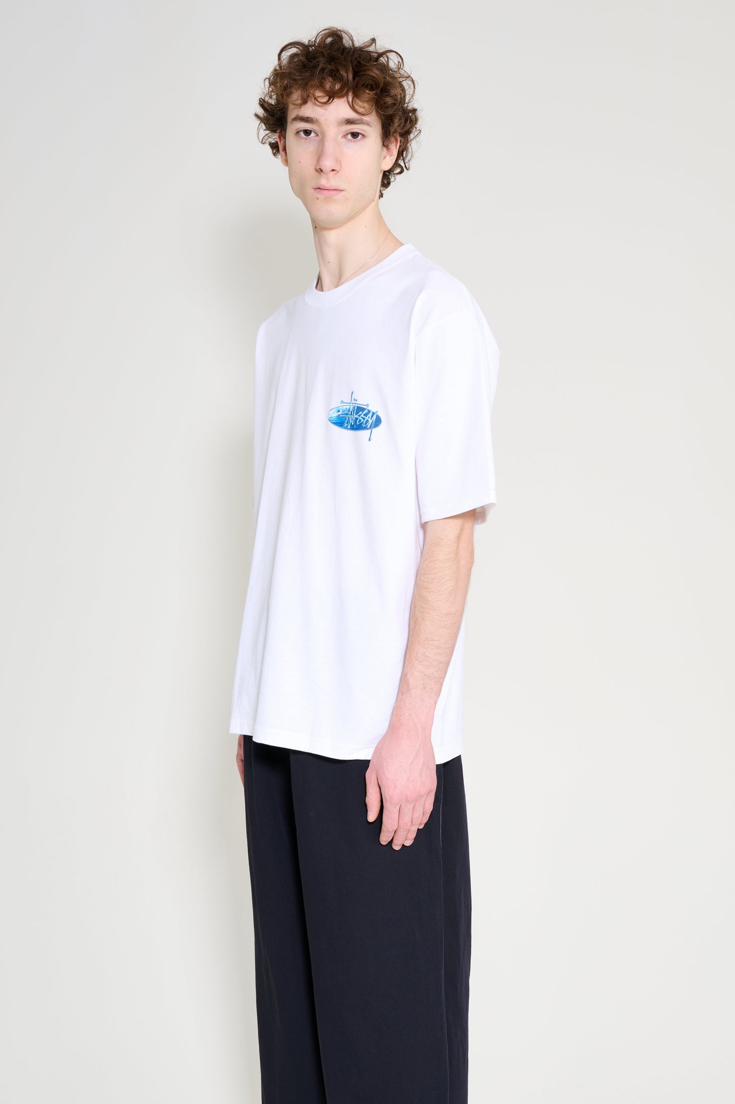 Stüssy Wave Oval Tee White