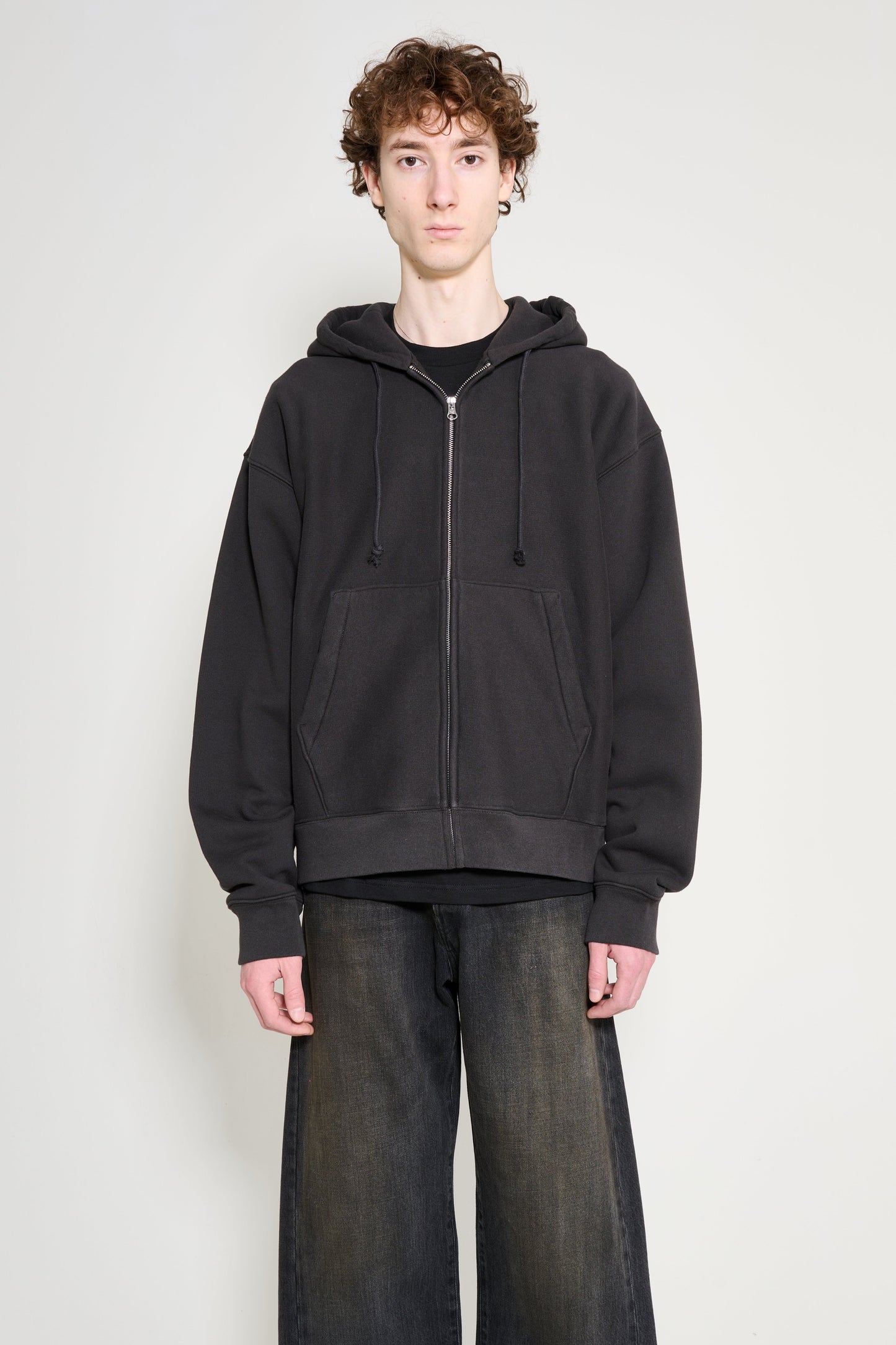 Stüssy Cursive Applique Zip Hood Black