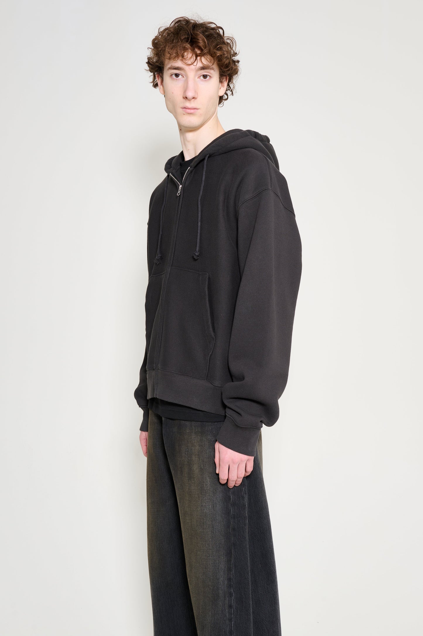 Stüssy Cursive Applique Zip Hood Black