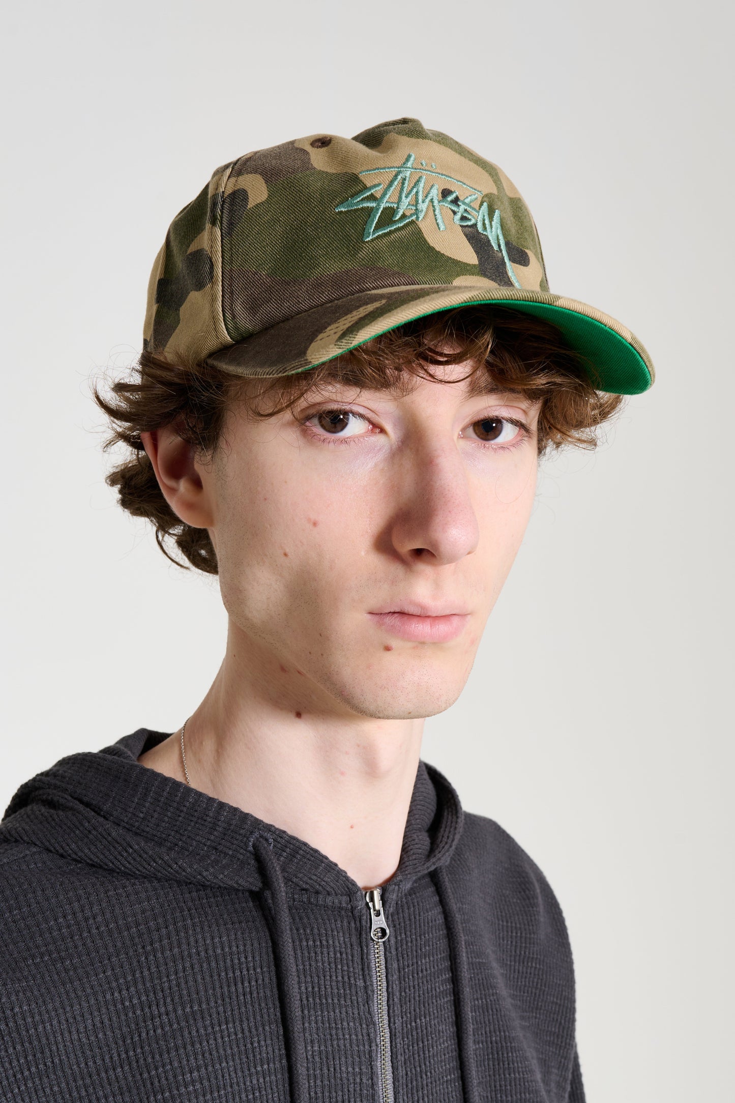 Stüssy Big Stock Mid Depth Cap Woodland Camo