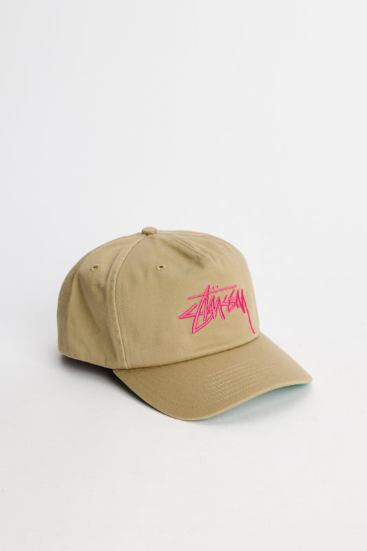 Stüssy Big Stock Mid Depth Cap Khaki