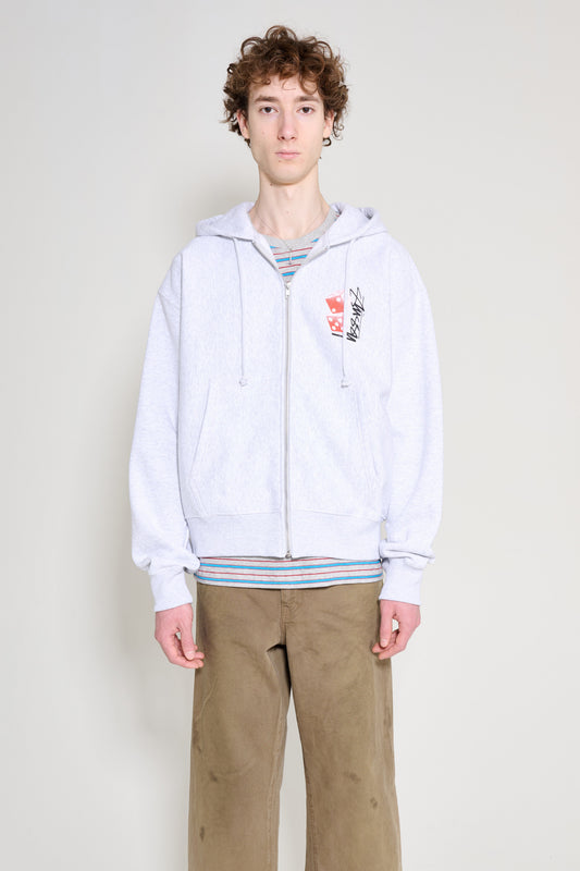 Stüssy Tall Dice Zip Hood Ash heather