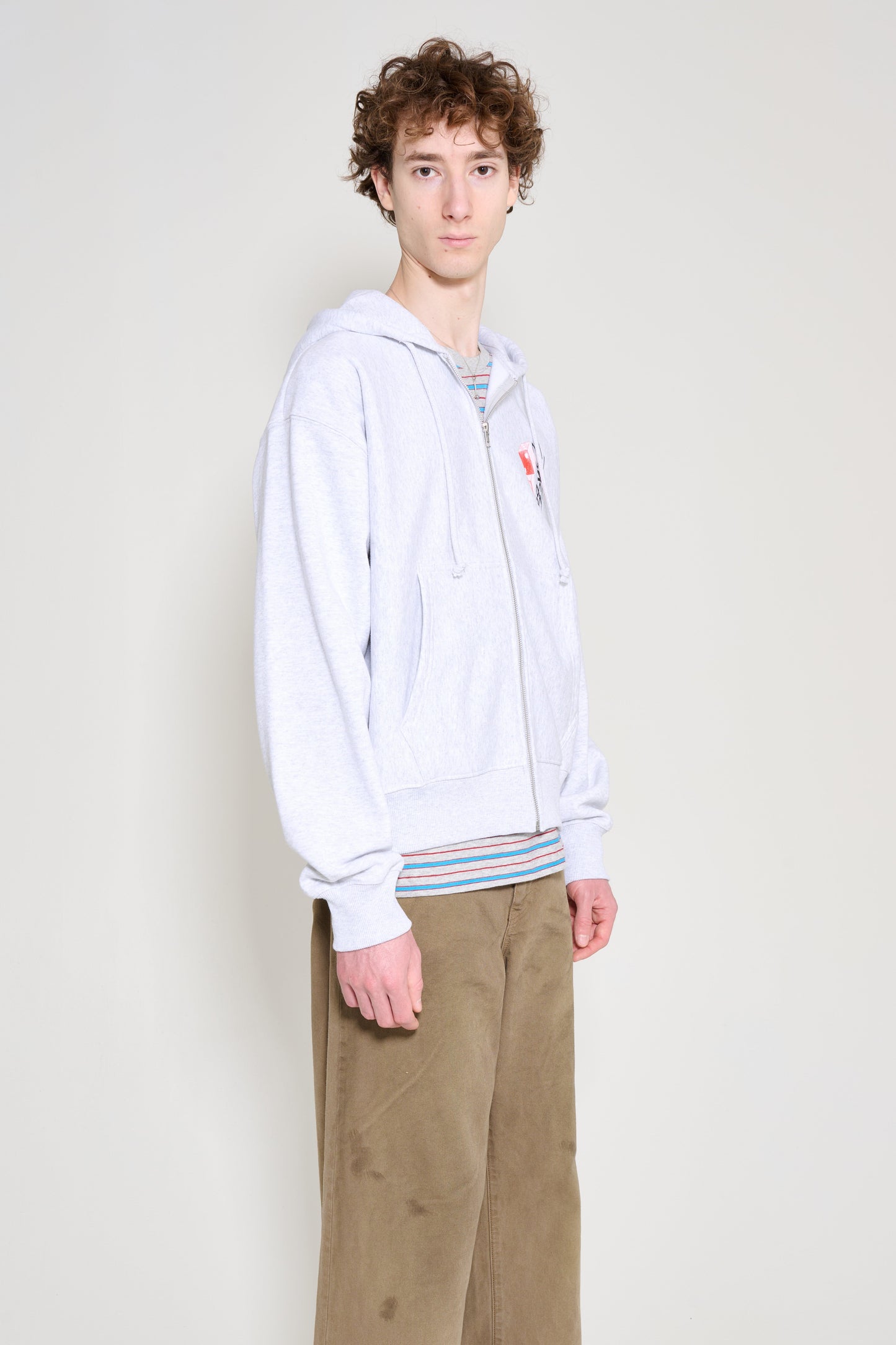 Stüssy Tall Dice Zip Hood Ash heather