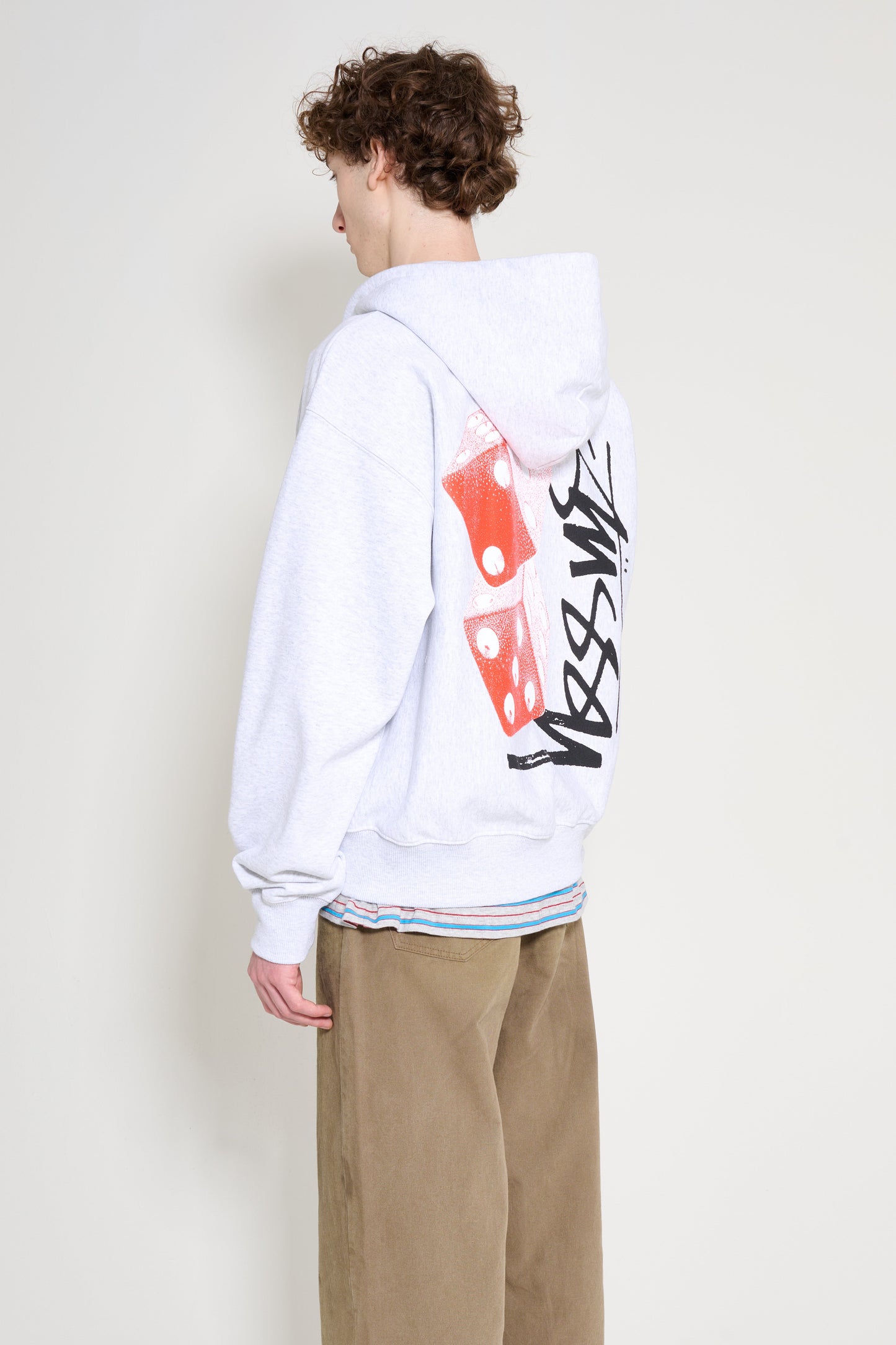 Stüssy Tall Dice Zip Hood Ash heather