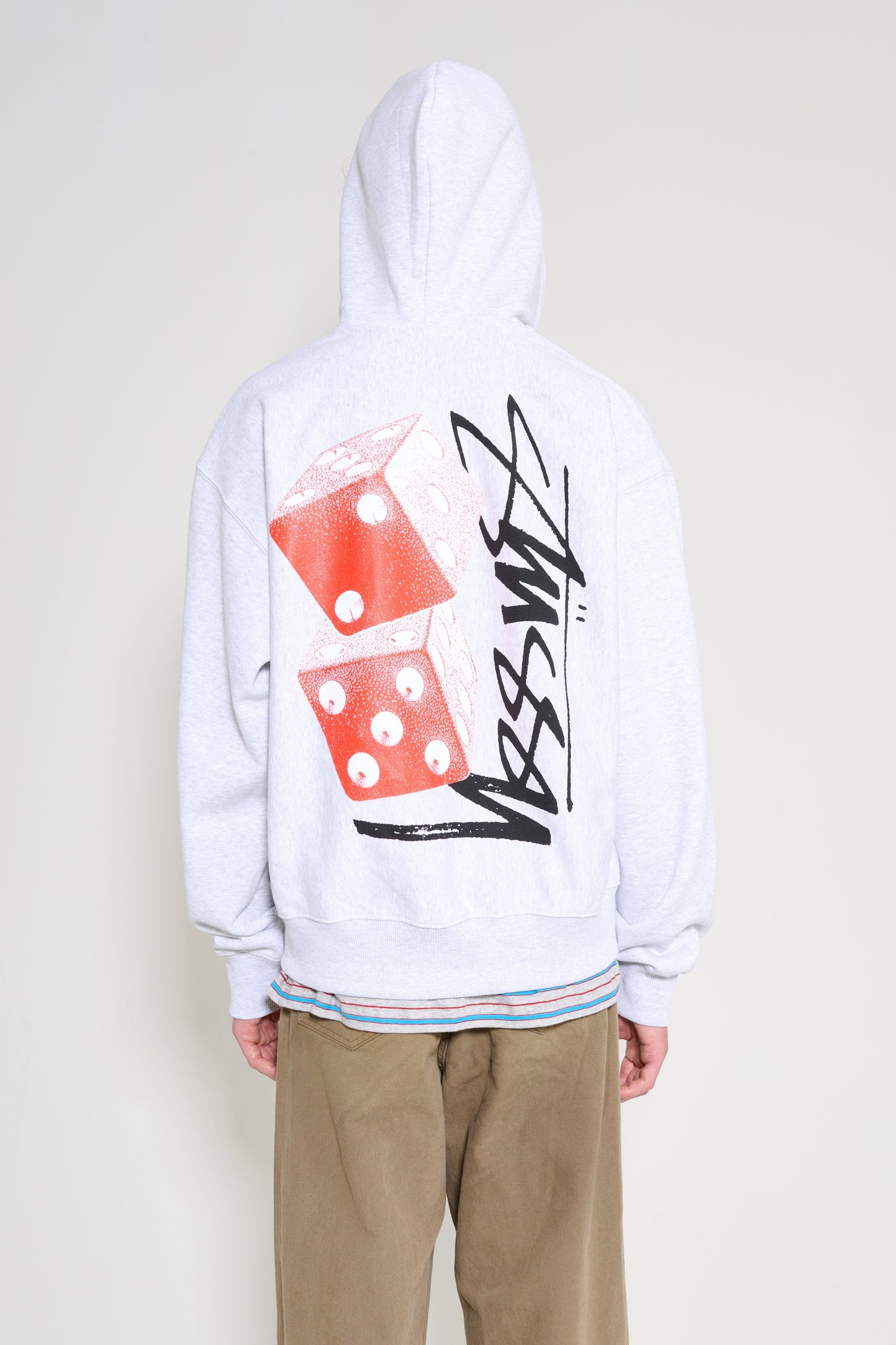 Stüssy Tall Dice Zip Hood Ash heather