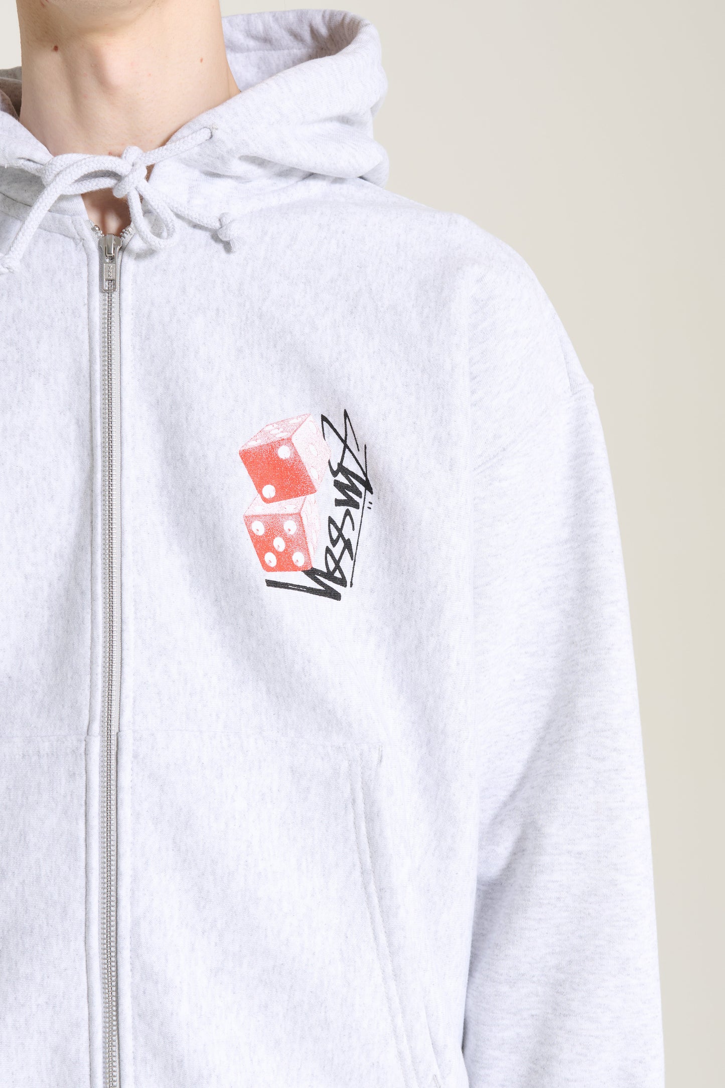 Stüssy Tall Dice Zip Hood Ash heather