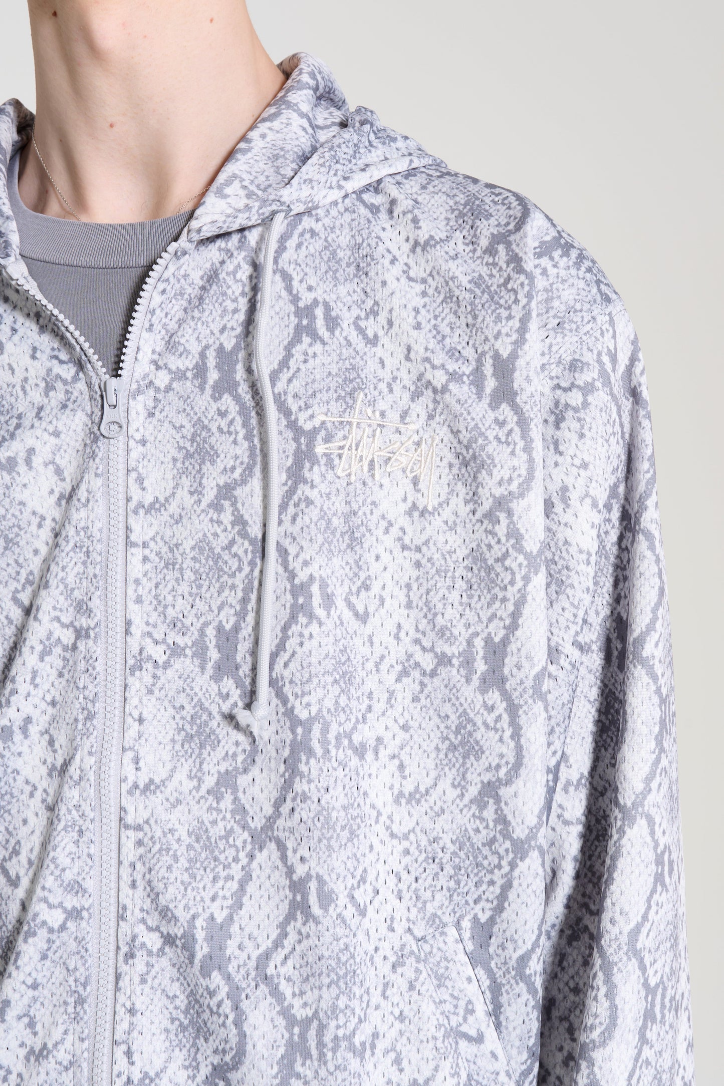 Stüssy Athletic Mesh Zip Hood Snake