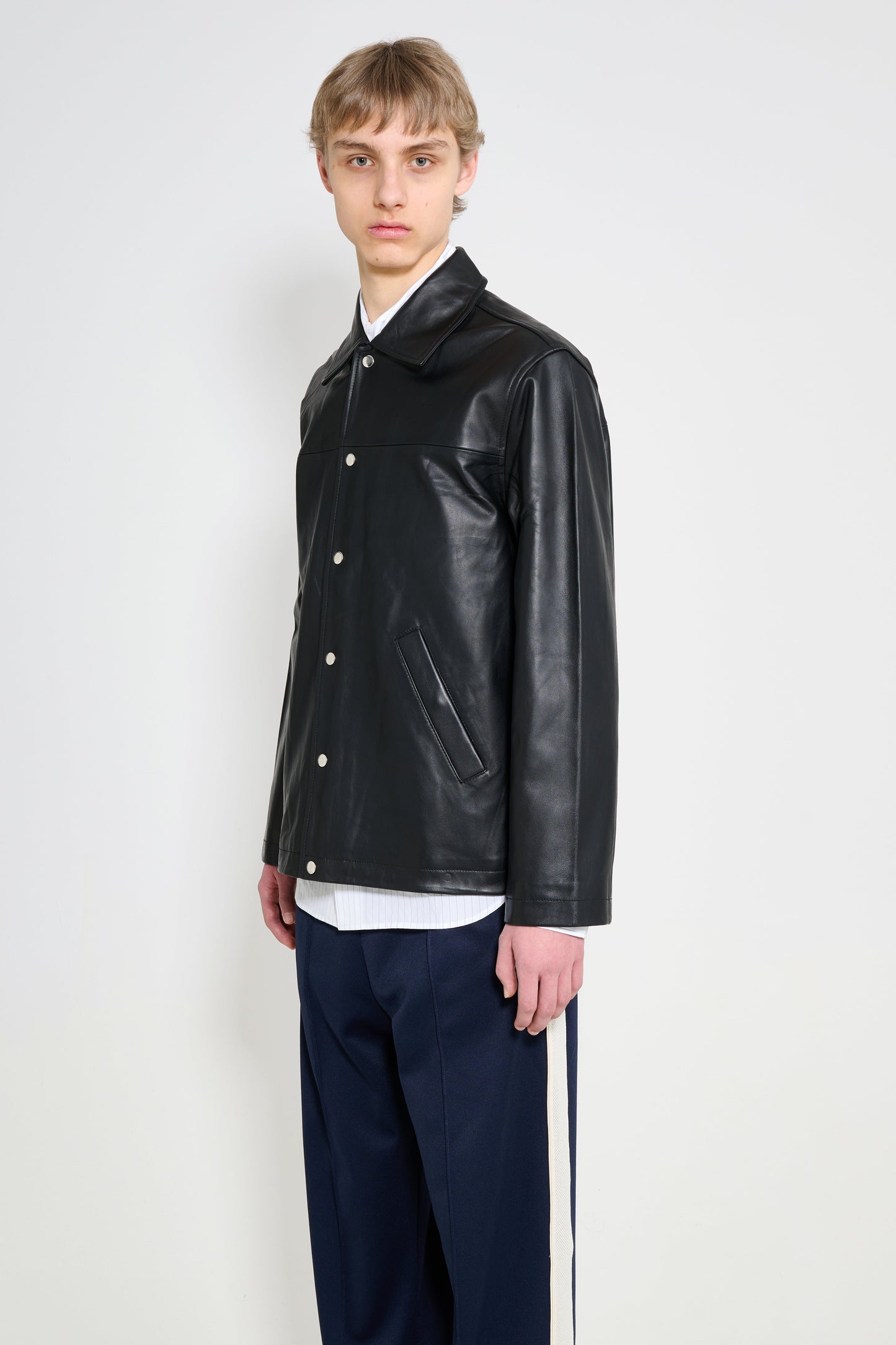 Sunflower Coach Leather Jacket Black