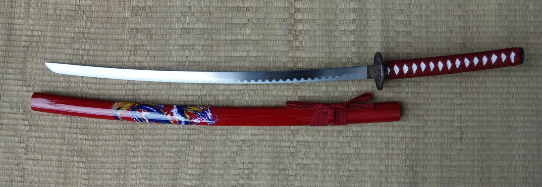 Dragons of the Seven Kingdoms - Hinoiri Dragon Display Katana (Metal, Straight Blade)