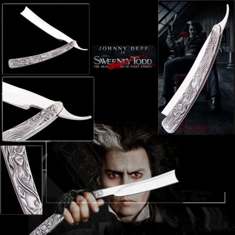Sweeney Todd Demon Barber Knife The Demon Barber Of Fleet Street - TOPHATTER'S ARMORY DEALS