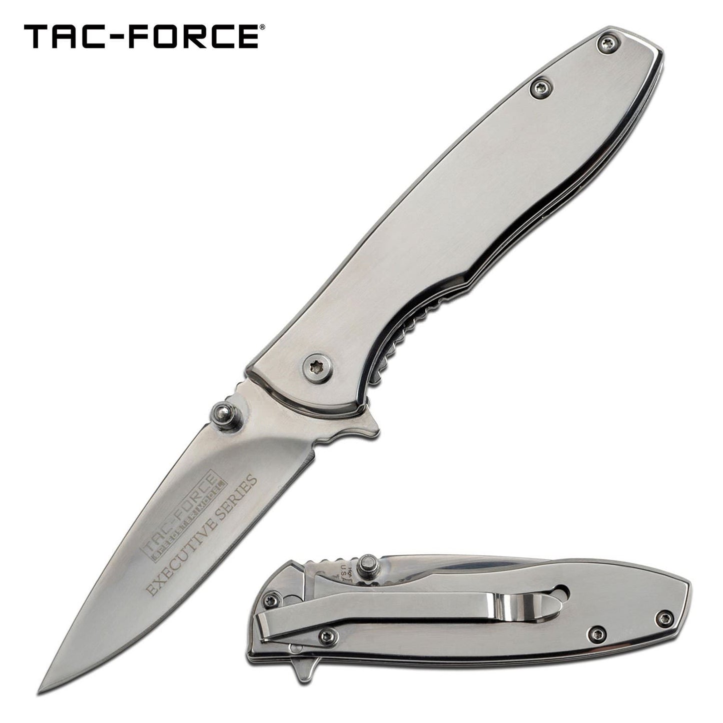 Mirror Finished Aluminum Handle Spring Assist Gentleman's Knife