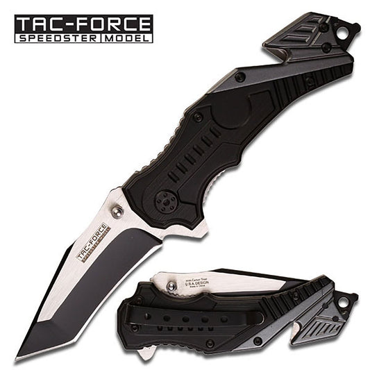 Spring Assist - 'Legal Auto Knife' - Black Tactical Fighter