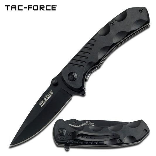 Tac-Force Black Plain Assisted Open Black Folding Knife Pocket Folder