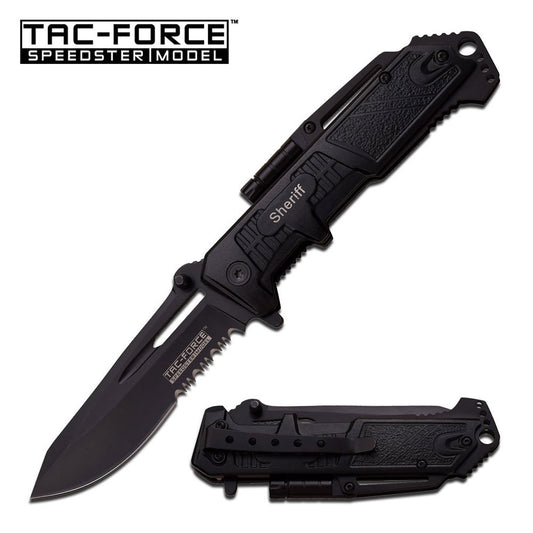 Tac-Force 4.75 Inch Spring Assisted LED Knife Sheriff
