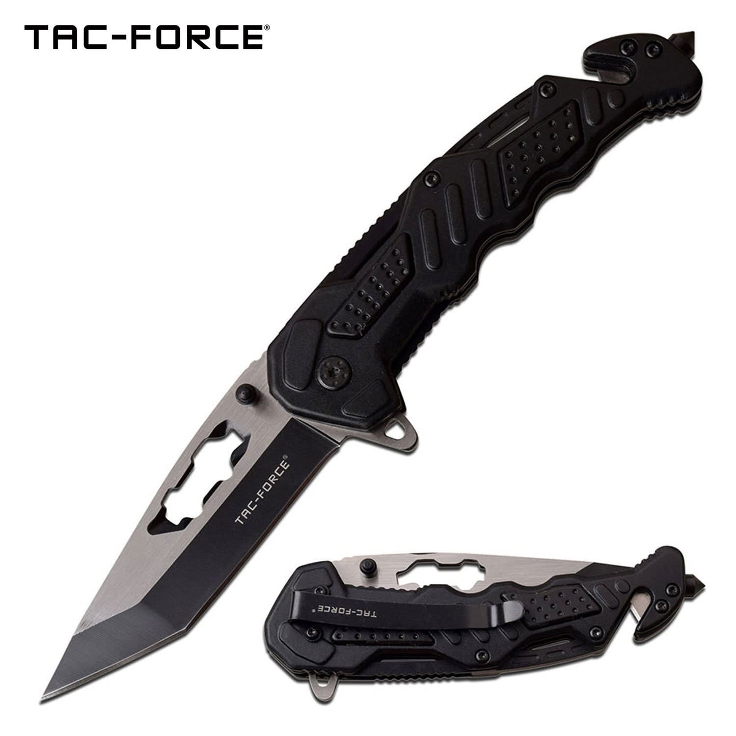 8.25" Tactical Spring Assisted Opening Pocket Knife Black