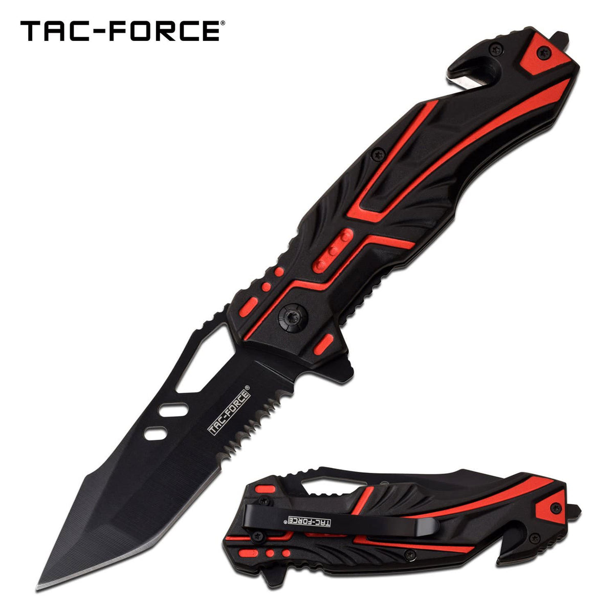 8.5" Tanto Tactical Spring Assisted Opening Pocket Knife Red - TOPHATTER'S ARMORY DEALS