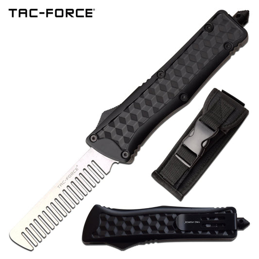 Automatic Beard Comb Out the Front Black Diamond Handle