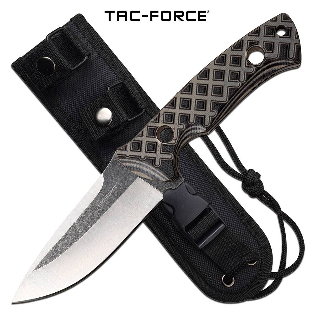 Tactical Combat Knife Fixed Blade Full Tang Tan G10 Handle With Sheath - TOPHATTER'S ARMORY DEALS